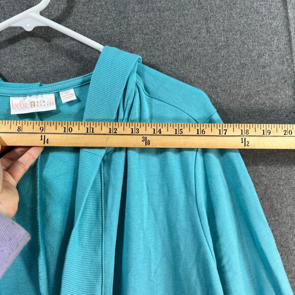 Belle Body by Kim Gravel TripleLuxe French Terry Open Car Spa Blue, Size 1X - Picture 8 of 14